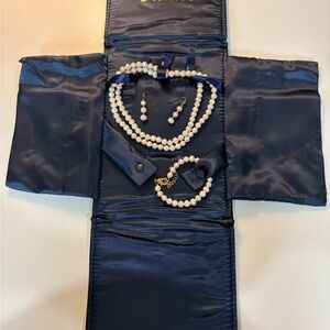 Stauer Mitsuko Organic Cultured Pearl 3-Piece Set